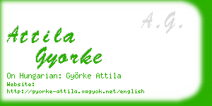 attila gyorke business card